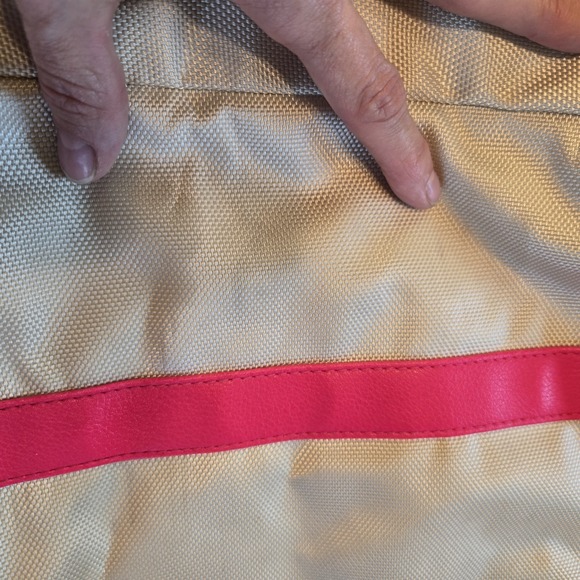 Vince Camuto Large Tote Bag With Hot Pink Handles and Trim - Picture 7 of 14